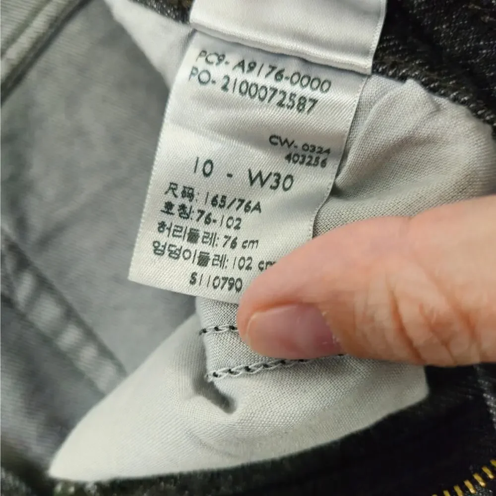 NWT Levi Strauss Signature Denim Maxi Skirt Mid Rise Stretch Charcoal Sz 10 - Picture 10 of 12